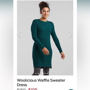 Medium sweater dress from Title IX, Woolicious Waffle Sweater. Heather grey.